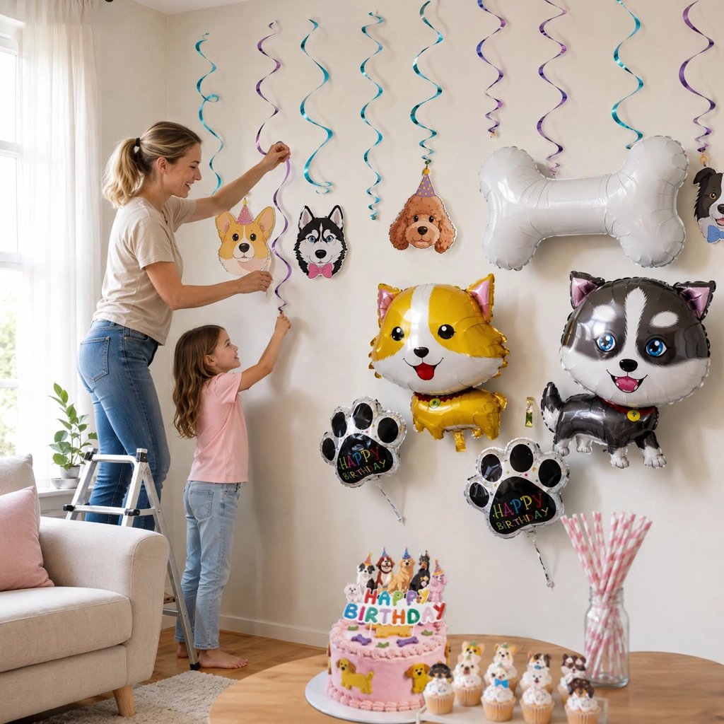 Décoration gateau anniversaire Mur décoré avec différentes figurines