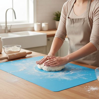 Pétrissage surTapis de cuisson Bleu ciel