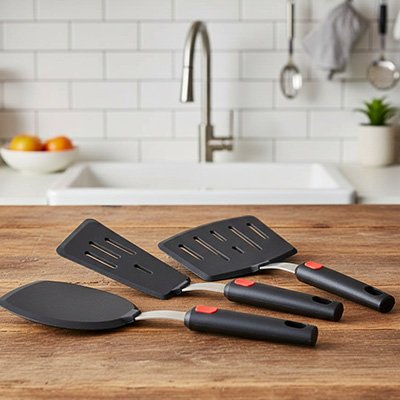  3 modèles de Spatule déposés sur le comptoir