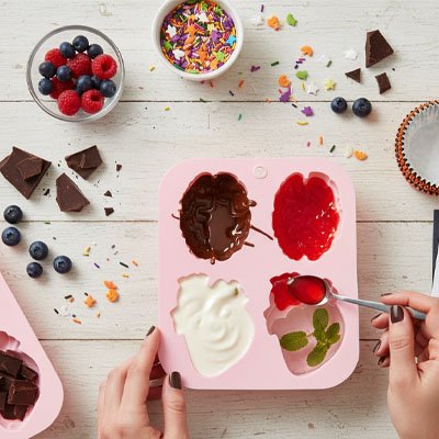  Création gelées coeur, cervau avec Moules en silicone 