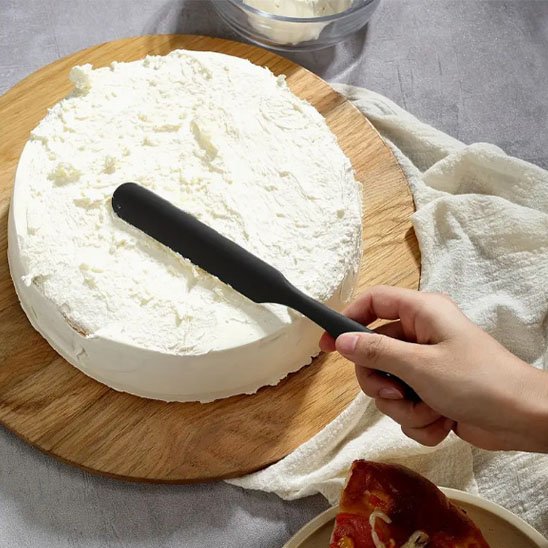 Crème étalée avec Spatule