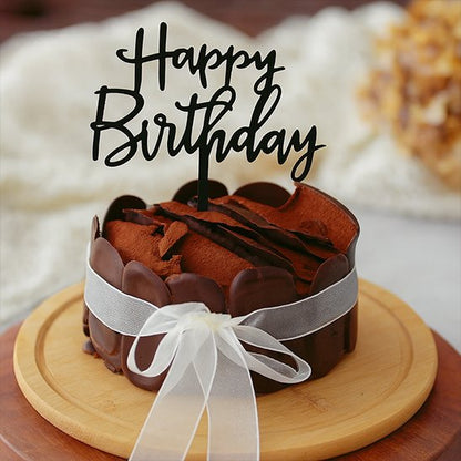 Decoration gateau anniversaire avec acrylique Noir