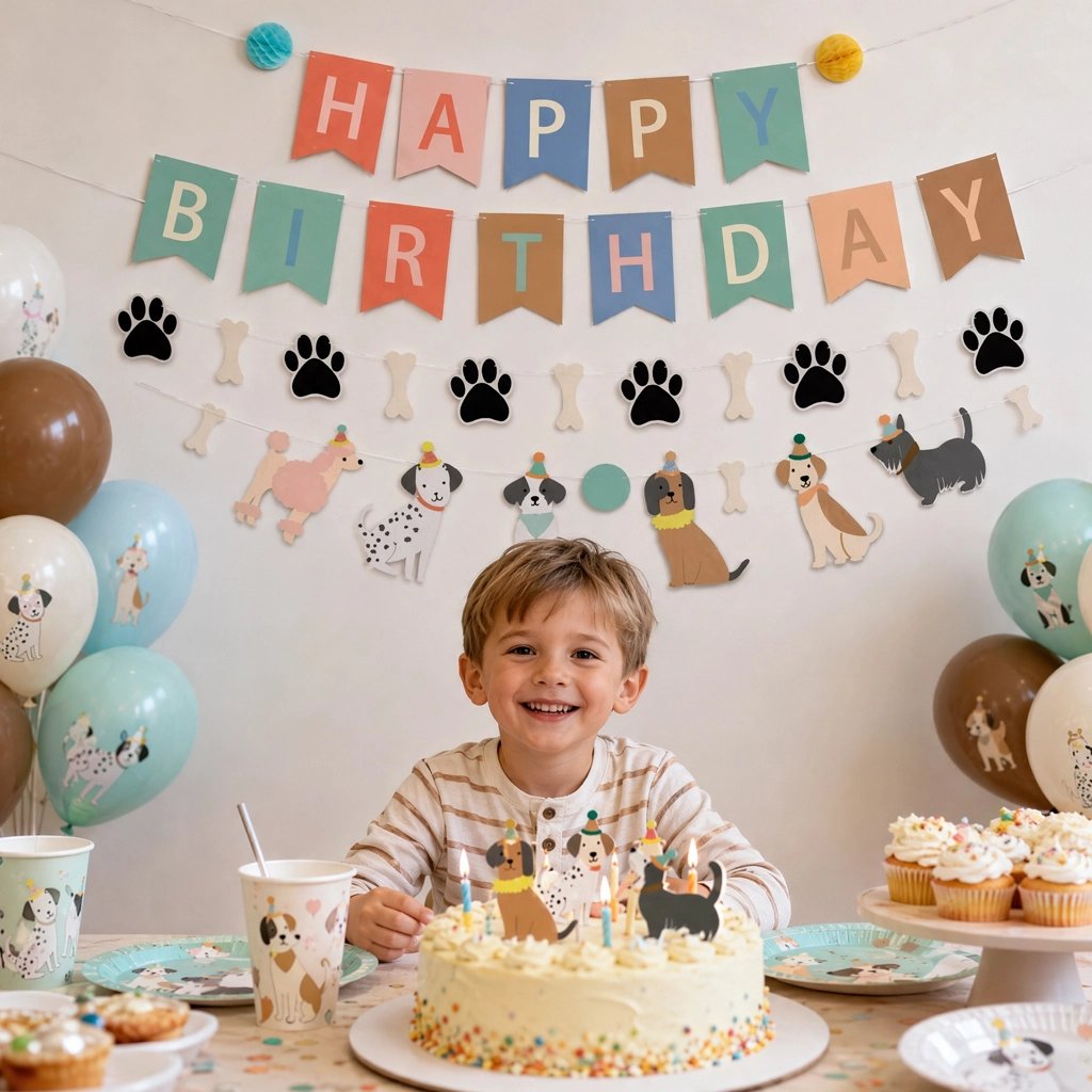 Décoration gateau anniversaire   Petit garçon devant  son gâteau