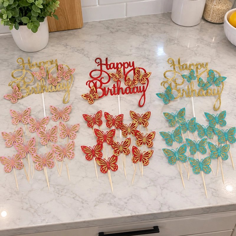  Décoration gateau anniversaire  Trois différentes couleurs présentées