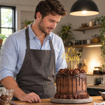 Décoration gateau  au chocolat en figurine Oh baby