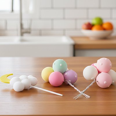 Décoration gateau  avec ballons multicolores