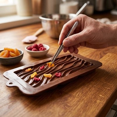 Décoration gâteau dans Moule tablette chocolat