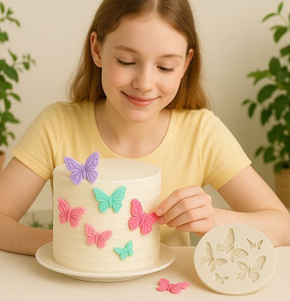Décoration Gâteau réalisé avec Moules en silicone​  avec motifs papillons