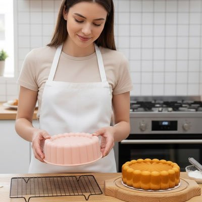  Démoulage de Moule à gâteau silicone rose