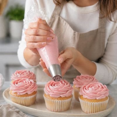  Fleur modèle 3 décorée avec Douille patisserie