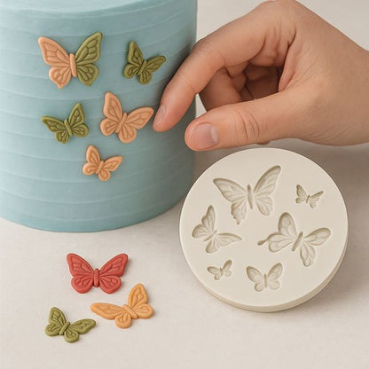 Gâteau avec motifs papillons fait avec Moules en silicone​ 