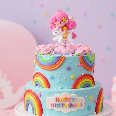  Licorne cheval fille pour Décoration gateau 
