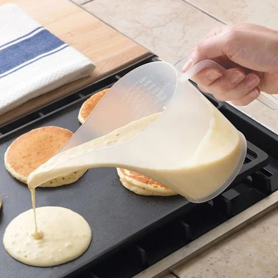 L'utlisation de pate de crêpe avec Verre doseur 
