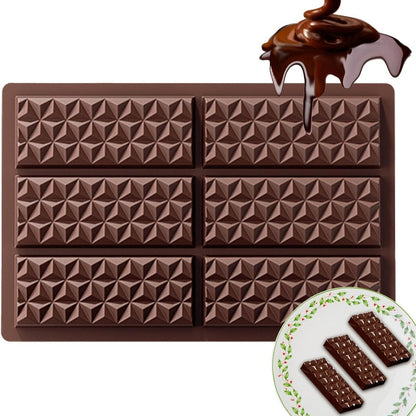Moule Pour Tablette Chocolat - SiliconeChocolateBarMold™ - Marron - Pâtisserie appétissante
