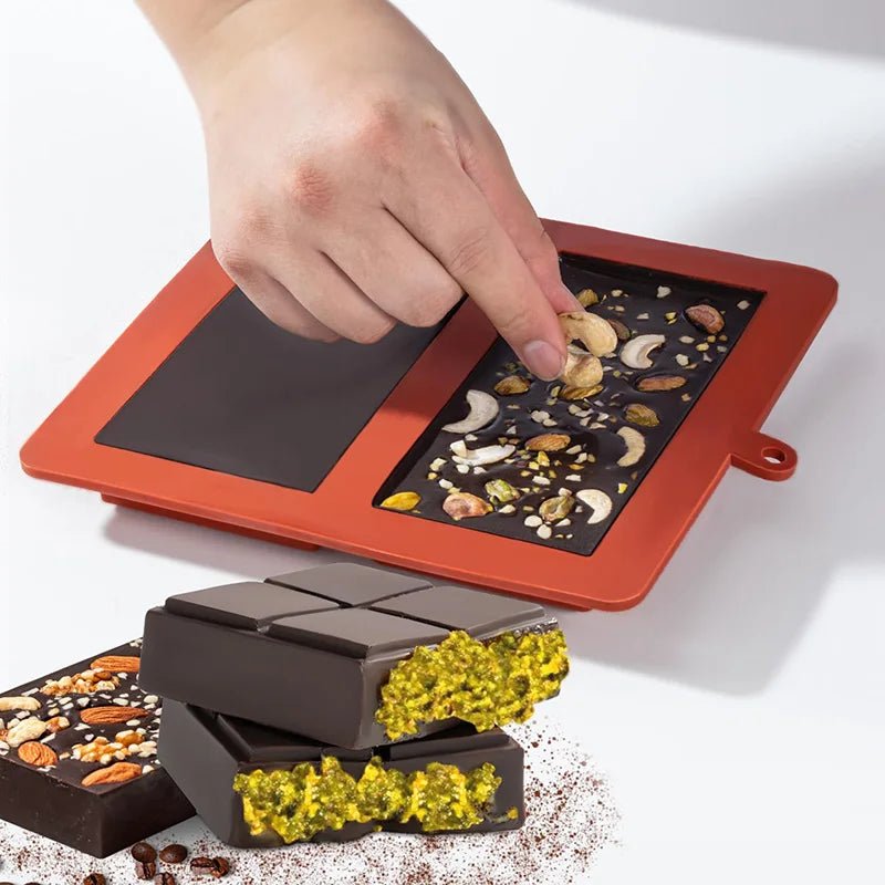 Moule Pour Tablette Chocolat - SiliconeChocolateBarMold™ - Rouge - Pâtisserie appétissante