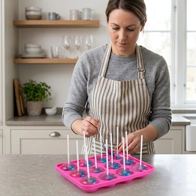 Moule silicone 20 cavités avec batonnets de papiers