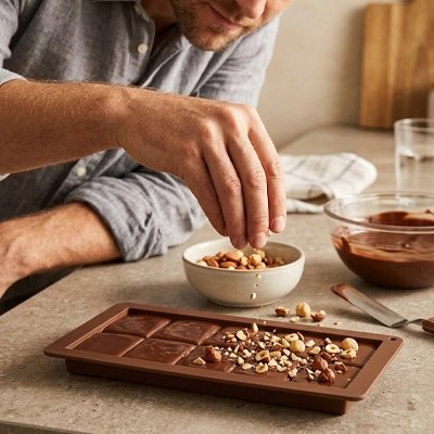 Moule tablette chocolat   Garniture chocolat de noix