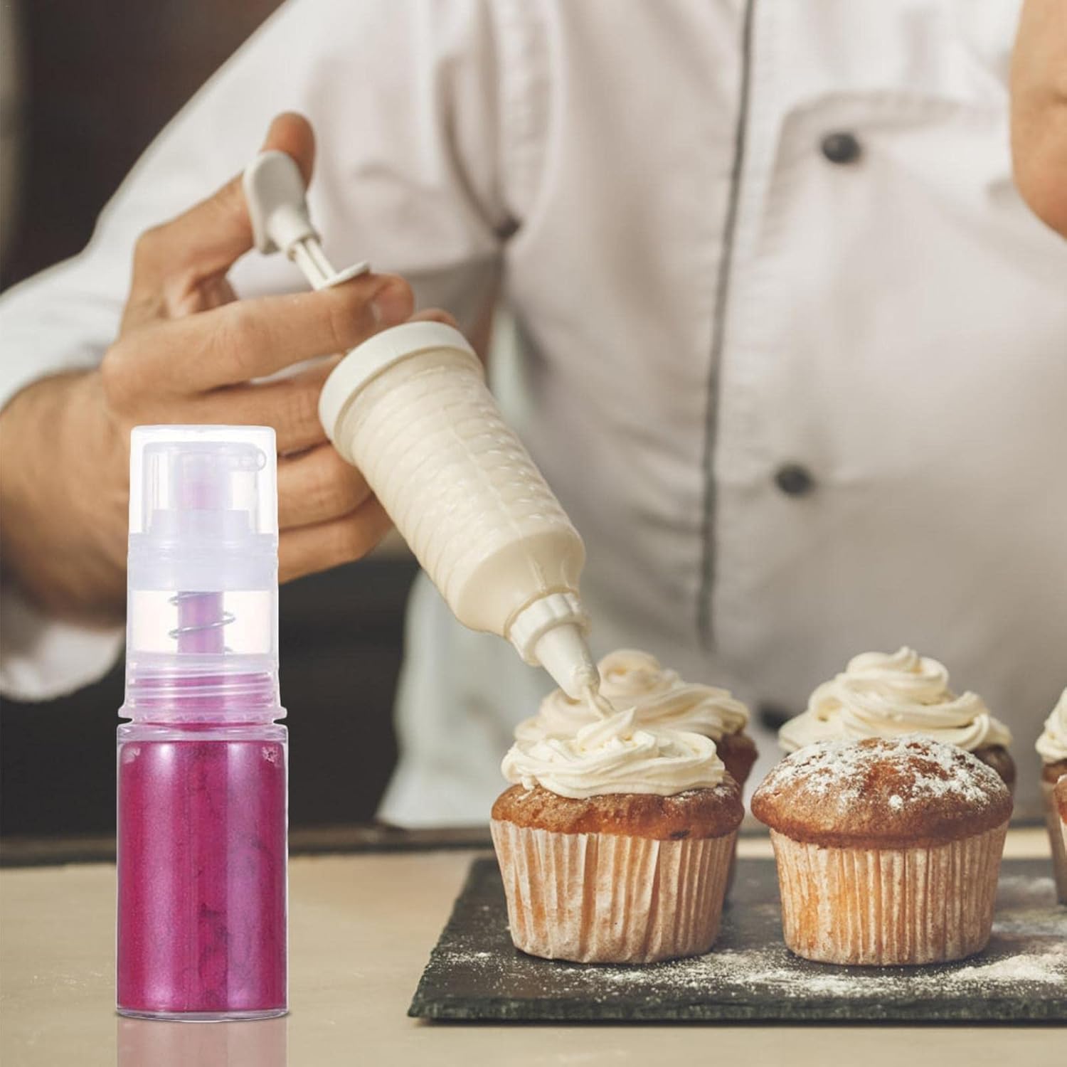 Paillettes alimentaires - ÉclatGourmet™ - Rose - Pâtisserie appétissante