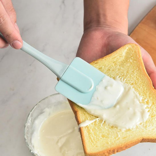  pain beurré avec Spatule vert