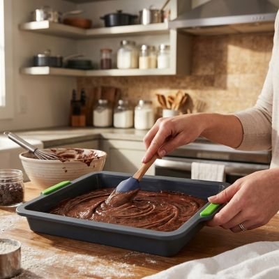 Pâte chocolat lisée dans  Moule rectangulaire silicone