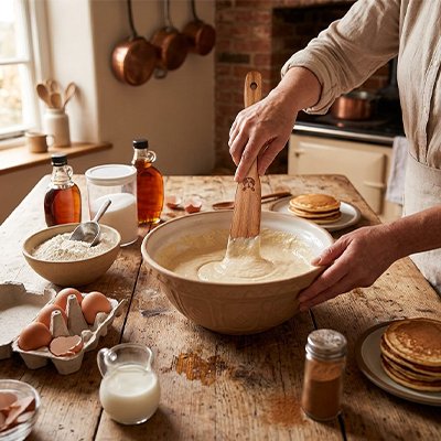  Pâte préparée avec Spatule en bois