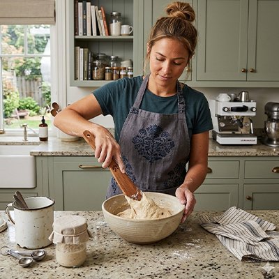  Pâte tournée avec Spatule en bois