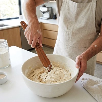  pâte tournée avec Spatule en bois