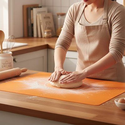  Pétrissage  sur Tapis de cuisson Orange 