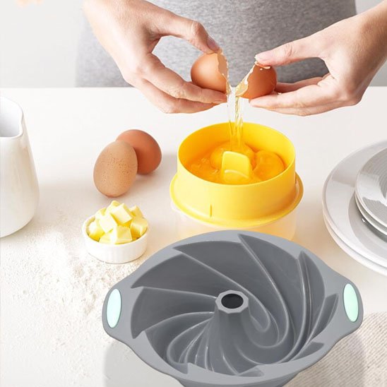  Préparatif  cuisson gâteau  avec Moule à gateau en silicone 