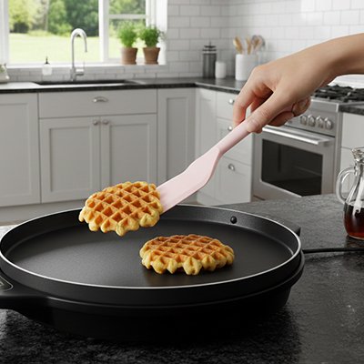  Préparation de gaufre avec Spatule en silicone​ Rose