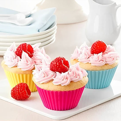  Présentation des muffins dans différentes couleurs  de Moule silicone