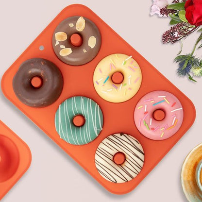  Réalisation donuts avec Moule à gateau en silicone orange 