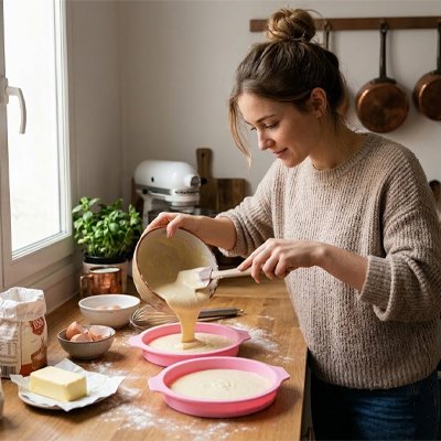 Remplissage  Moule a manqué  avec préparatif pâte