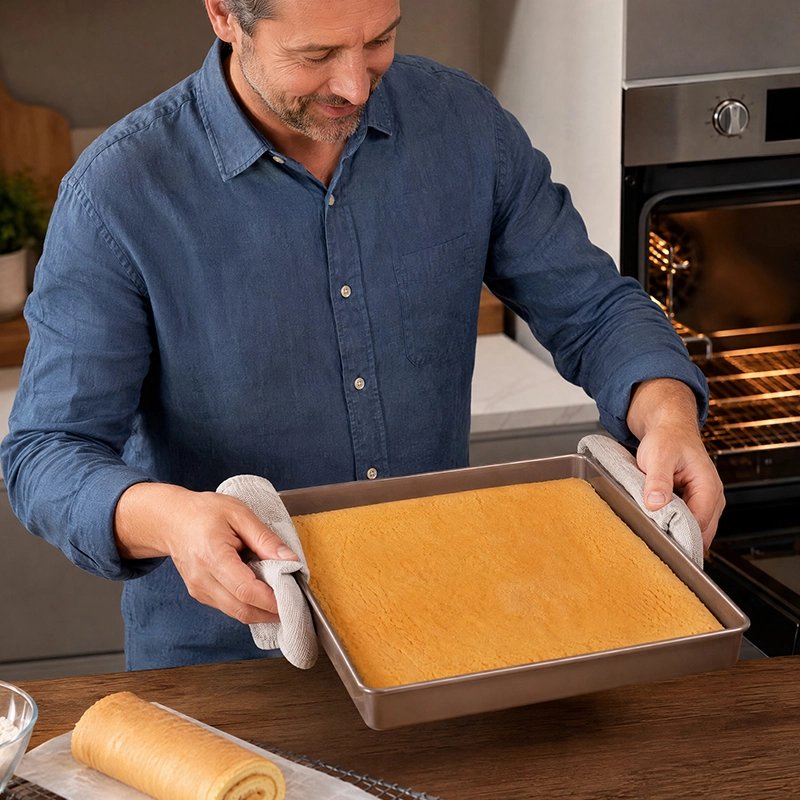  Roulés à gâteau réalisés avec Plaque de cuisson four