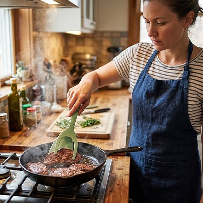  Steak tourné avec Spatule Cuisine verte