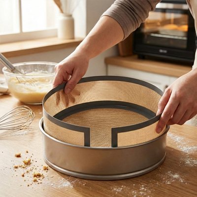 Tapis de cuisson  dans moule rond