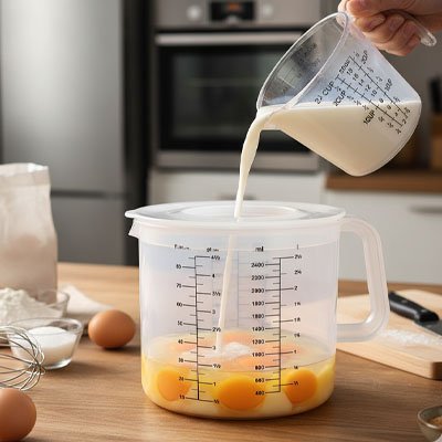  Transvase du lait avec Verre doseur